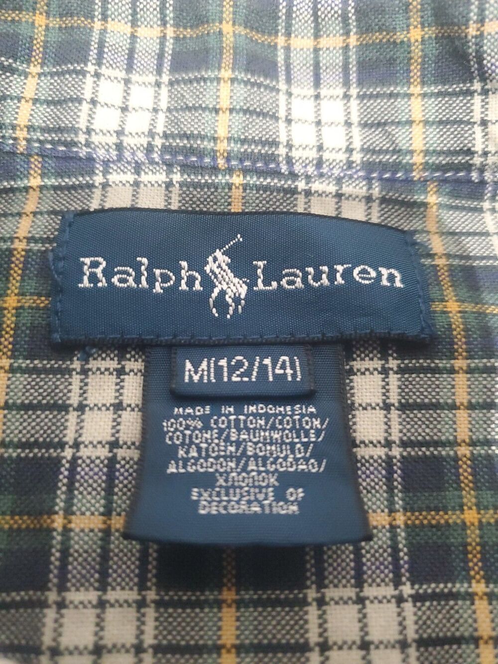 Ralph Lauren Youth Boy's Long Sleeve Button Up Dress Shirt, Medium 12/14 - Picture 4 of 11
